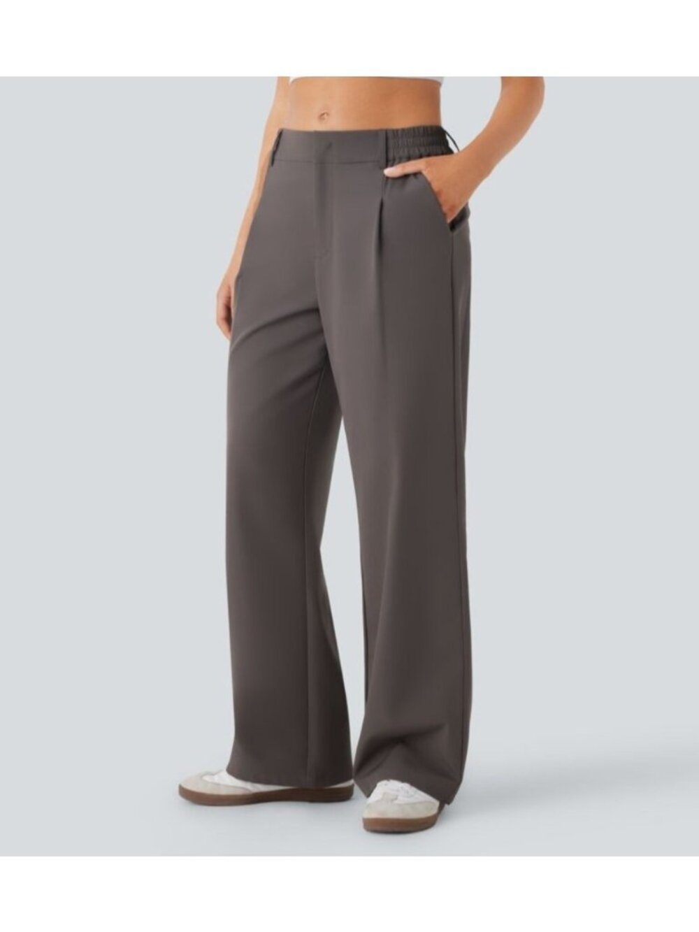 Halara Womens Sz XL High Waisted Pocket Work Flare Halo Tek Pant NWT